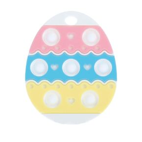 Nuby Easter Egg Popper Teether – Soft Silicone Teething Toy for Babies, 3+ Months, Sensory Pop Bubbles, Easy Grip Design