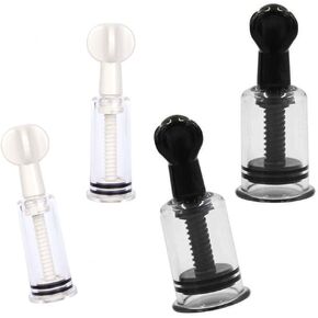 Nipple Corrector Cups - Nipple Inverted, Flat and Shy Nipples (4Pcs 2 Size Black and White)