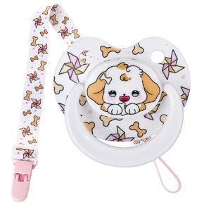 Cute Adult Size Pacifier: Big Shield Paci for Anxiety with Clip and Case - Puppy Soft Silicone Large Nipple for Sleep - Binky for Autism