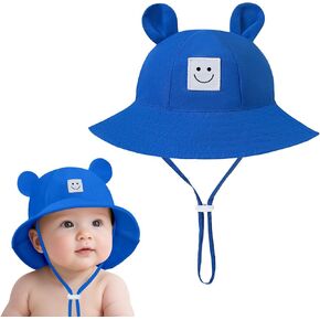 Baby Bucket hat Cute Infant Bear Sun Hat 3-12 Months UPF 50+ Sun Protection Summer Girls Boys Hats