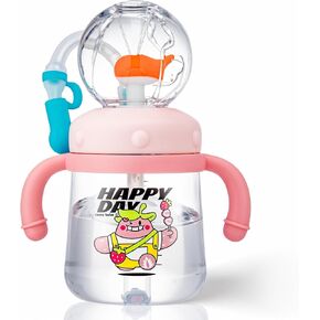 10oz Whale Design Kids Water Cup with Fun Fountain Effect – Spill-Proof, BPA-Free Drinking Bottle for Toddlers and Children – Perfect for Home, School, or Travel