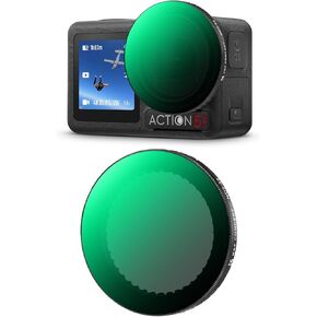 K&F Concept Push In Fit Variable ND2-32 Filter Compatible with DJI Osmo Action 5 Pro, Neutral Density Light Reduction Filter for Osmo Action 4/3, Multicoated HD Optical Glass Action Camera Accessories