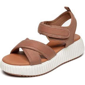Rihero Women's Comfortable Platform Sport Sandals Open Toe Soft Adjustable Summer Beach Wedge Sandals