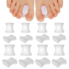 12Pcs Gel Toe Separators Bunion Corrector Soft Toe Spacers Overlapping Toes Pads Gel Orthotics for Men Women Sports Activities Calluses Crooked Toes Hammertoe Straighten Pain Relief