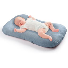 CORATED Baby Lounger for Newborn 0-24 Months, Infant Lounger Pillow Baby Nest Sleeper, Organic Cotton Baby Bed with Cover, Newborn Babies Essentials