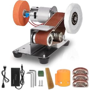 3-in-1 Mini Belt Sander-Sander كهربائي مضغوط للخشب ، المجوهرات ، مشاريع DIY | سهلة الاستخدام ، مثالية للهواة وصياغة