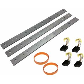 FOXBC 12-1/2 inch Planer Blades, Planer Belt Replacement for DeWalt DW734 Planer and With 2 Pair Carbon Brushes