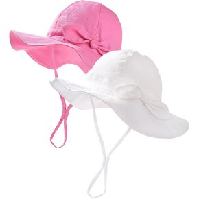 FURTALK Baby Sun Hat Toddler Girls Beach Hat Wide Brim UPF 50+ Adjuatable Travel Beach Essentials