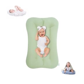 Baby Lounger 0-24 Months, Baby Lounger for Newborn, Soft Organic Cotton Breathable Lounger for Infants (Apricot Baby Lounger)