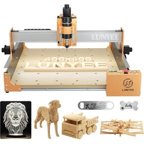 LUNYEE 4040 Pro CNC Machine For Woodworking Upgrade 3-Axis All-Metal CNC Machine With Ball Screw Design CNC Router Machine For Engraving Wood, Acrylic Meets The Needs Of Both Processors And Beginners