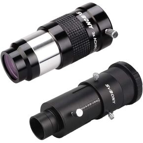 SVBONY 3X Telescope Barlow Lens Bundle with SV112 Telescope Camera Adapter Kit for Canon EOS Rebel SLR DSLR, Suitable for Astrophotography