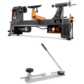 WEN 6-Amp 14-Inch by 20-Inch Variable Speed Benchtop Wood Lathe and Pen Press with Adjustable Assembly Rod (34035, LA3040)