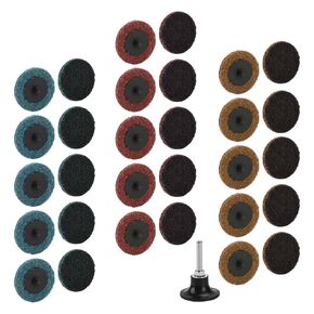31 Pack Sanding Discs Set 2 Inch Sanding Discs,Danding Disc for Drill for Die Grinder Surface Prep Strip Grind Polish Burr Finish Rust Paint Removal