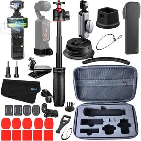 مجموعة من أجل DJI Osmo Pocket 3 ملحقات Tripod Selfie Stick Glass Protector Film for Lens Case Cover Cup Cup Silicone Non Slip Mount Backpack Clip 32E (Kit1 لـ DJI Osmo Pocket3)