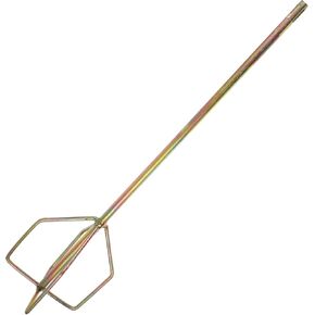 Homoyoyo Cement Mixer Metal Paint Stirrer Mud Resin Drill Mixer Attachment Heavy Duty Concrete Mixing Rods for Paint Grout Plaster