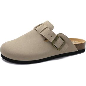 HOMETRUE Womens Clogs Slippers Sandals with Cushioned Cork-Footbed