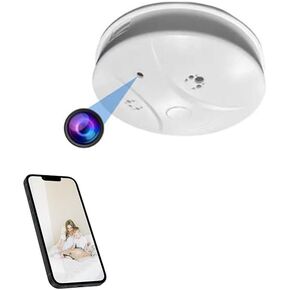 Intelligent Smoke Camera, Supports Remote Monitoring with Mobile Phone,with Audio 1080P high-Definition WiFi, Suitable for Home Security