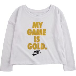Nike Baby Girl's My Game is Gold Long Sleeve Tee (Toddler)