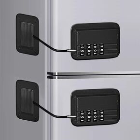 2 حزمة قفل الثلاجة ، أقفال خزانة ، أقفال خزانة سلامة الطفل ، مع قفل الثلاجة المركب ، للثلاجة ، الخزانات ، النافذة ، الأدراج ، تثبيت لاصق ، لا حفر مطلوب (أسود) in Kuwait