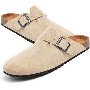 بغال جلدية أنيقة من جلد الغزال والبغال الأنيقة مع دعم القوس وأحذية Corked Footip's Clogs in Saudi Arabia