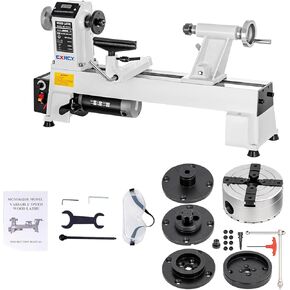 CXRCY 12" x 18" Wood Lathe & CXRCY 4Inch Lathe Chuck Set
