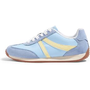 LUCKY STEP Women's Retro Fashion Sneakers Non Slip Comfortable Casual Running Shoes Breathable Classic Walking Trainers