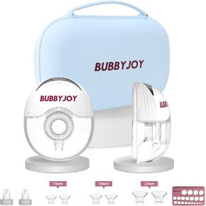 Hands-Free Wearable Breast Pump, Portable Electric Breastfeeding Pump, Ultra-Quiet, 4 Modes & 12 Levels, Leak-Proof, Hospital-Grade Suction, 24mm Insert, 17mm 19mm 21mm Flanges (2 Pack, White)