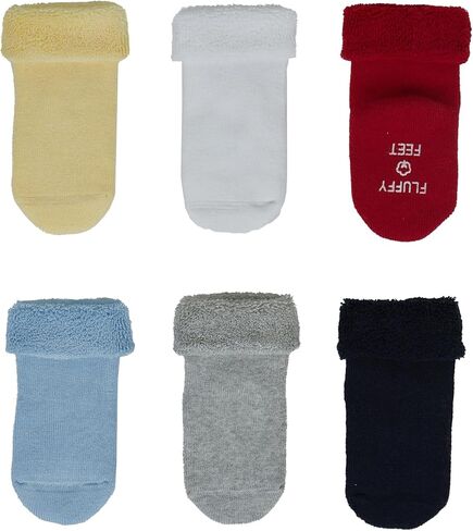 Baby Thick Cotton Socks 6 Pairs Terry Socks Winter Warming Sock Seamless Non Slip Baby Socks for Toddlers Kids in Saudi Arabia