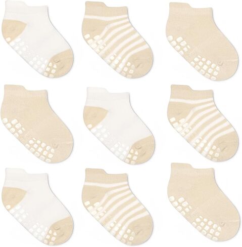 Baby Non Slip Ankle Socks with Grippers for 0 Months-7 Years Old Walking Socks in Saudi Arabia