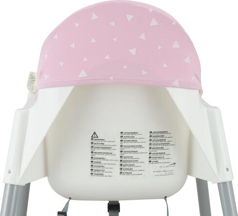 JYOKO Kids High Chair Cushion Compatible with IKEA Antilop 100% Cotton + Foam + 3D Air Confort Made (Pink Sparkles) in Saudi Arabia
