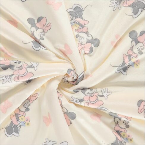 Disney Character Fuzzy Double Sided Mink and Sherpa Baby Blanket, Ultra-Soft and Plush Mink Sherpa Newborn Throw for Infants, Measures 30x40 (Mickey, Minnie, Pooh, Dumbo) in Saudi Arabia