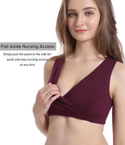 CAKYE 4 Pack Nursing Sleep Bras for Maternity and Breastfeeding Comfort Cotton Bralette in Kuwait