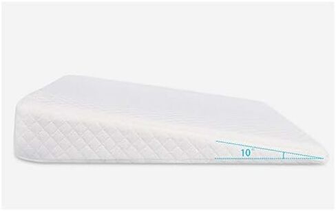 LUOOV Baby Wedge Pillow, Newborn Anti-Reflux Wedge Pillow, Anti-Roll, Nursing & Tummy Time-Pillow for Nursing Breastfeeding, 3D Breathable Air Mesh, Washable (White) in Saudi Arabia