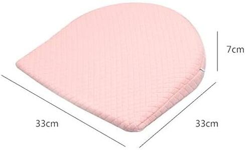 LUOOV Baby Wedge Pillow, Newborn Anti-Reflux Wedge Pillow, Anti-Roll, Nursing & Tummy Time-Pillow for Nursing Breastfeeding, 3D Breathable Air Mesh, Washable (White) in Saudi Arabia