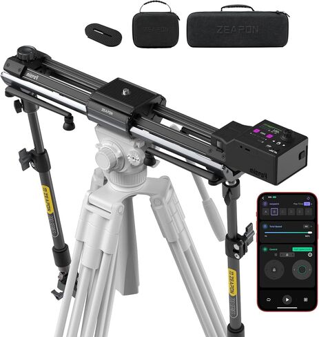 Zeapon Micro4 E1000 مسافة مزدوجة تم منزلق الكاميرا ذات العوامل المزدوجة ، محرك ضوضاء منخفض السرعة 10-26 رطل ، حمولة حمولة مضغوطة 42 '/107 سم مع حالة حمل ، شاشة LCD ، التحكم في التطبيق ، تصميم التخميد السلس in Kuwait