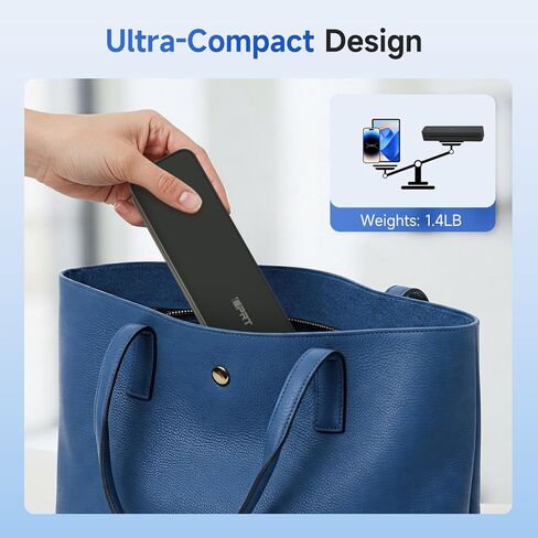 طابعة IDPRT المحمولة لاسلكية للسفر ، ودعم الطابعة الحرارية Bluetooth لرسالة أمريكية 8.5 "x11" ، غير متوافقة مع iOS ، Android ، الكمبيوتر المحمول للمكتب والسيارة والمنزل ، المدرسة (300DPI ، الأسود) in Kuwait