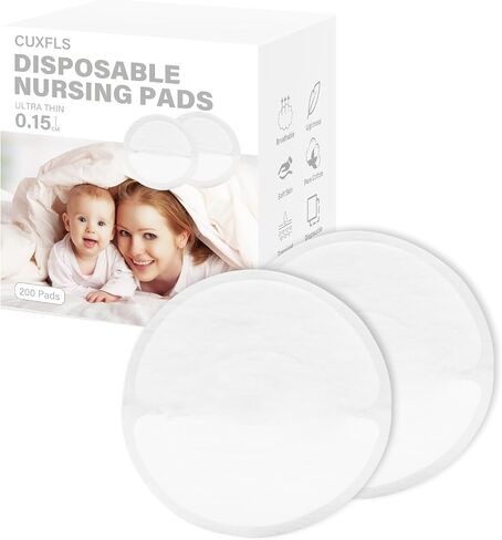 Ultra-Thin Disposable Nursing Pads, Highly Absorbent and Breathable Breastfeeding Pads Comfortable Wear Essentials for Moms (200 Count) in Saudi Arabia
