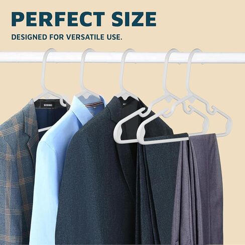 Plastic Kids Clothes Hanger – Children Clothes Hanger with Shoulder Notch, 11.6 Inch Space-Saving Closet Organizer for Baby, Toddler, and Kids Clothing, Hold Up to 5 lbs, Pack of 20, Black in Kuwait