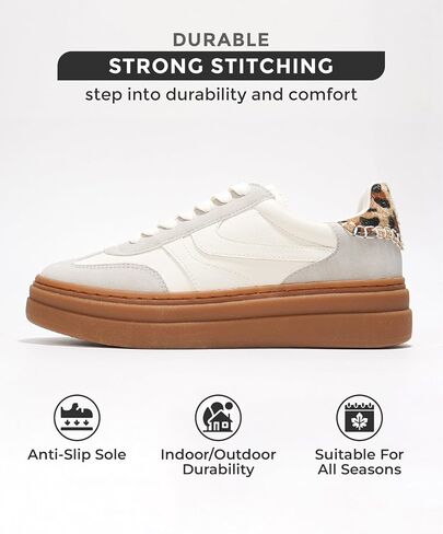 Project Cloud Lightweight Platform Sneakers for Women Footwear (Volley) | Memory Foam Insole for Comfortability; Non-Slip Casual Platform Shoes for Women Sneakers; Lightweight Lace-up Womens Shoes in Saudi Arabia