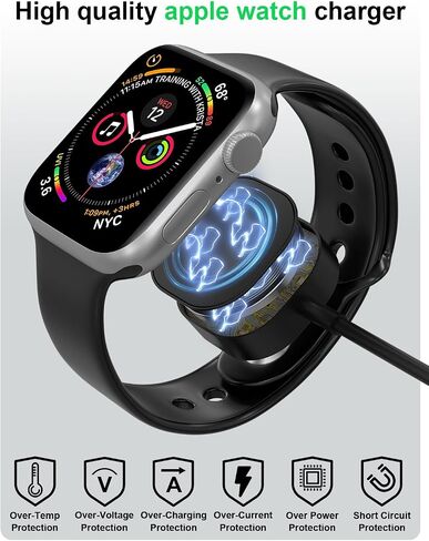 100W Coiled Multi Charging Cable for Apple Watch and Phone - 4 in 1 Curly Universal Charger Cord with Apple Watch Charger, Lightning, USB C and Micro USB for iPhone, Galaxy, iPad, Tablet, Laptap Black in Saudi Arabia