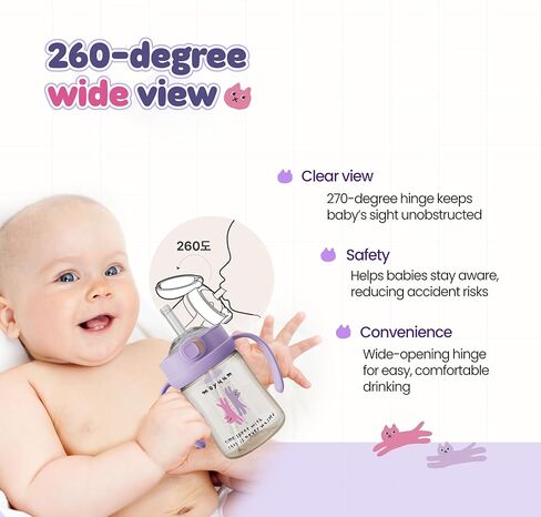 One Touch Straw Cup (Edition Friends) Sippy Cup with Straw with Handle For Baby ، تصميم تسرب واحد مقاوم للتسرب ، PPSU ، BPA Free (Yellow_9oz) in Kuwait