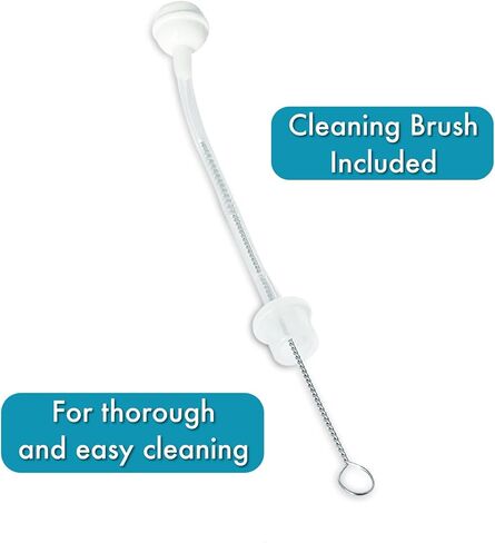 Sippy Cup Conversion Kit for Nanobébé Flexy Silicone Baby Bottles 2-Count | Soft Food Grade Silicone Sippy Spout Nipples, Weighted Straw and Straw Cleaning Brush | BPA Free | 4+ Months (Sippy Kit) in Kuwait
