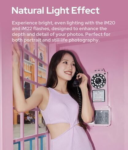 Godox iM20 Camera Flash, Mini Flash Speedlite,440 Full-Power Flashes,Single Contact Hotshoe,Built-in Lithium Battery for Fuji/Sony/Nikon/Canon/Olympus Camera (iM20 White) in Kuwait