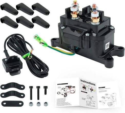 Triumilynn 12V 250A Winch Solenoid Relay Contactor Switch for ATV UTV 1500-5000lbs, Replace Warn 63070 62135 74900 70715 2875714 in Saudi Arabia