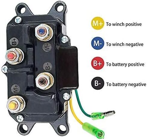 Triumilynn 12V 250A Winch Solenoid Relay Contactor Switch for ATV UTV 1500-5000lbs, Replace Warn 63070 62135 74900 70715 2875714 in Saudi Arabia
