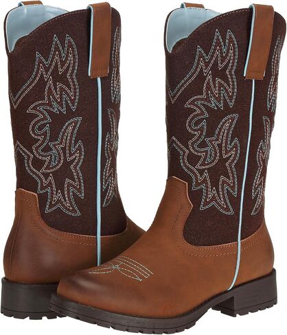 SheSole Ladies Western Cowboy Boots for Women Slip Resistant Cowgirl Work Boots Wide Calf Round Toe in Saudi Arabia