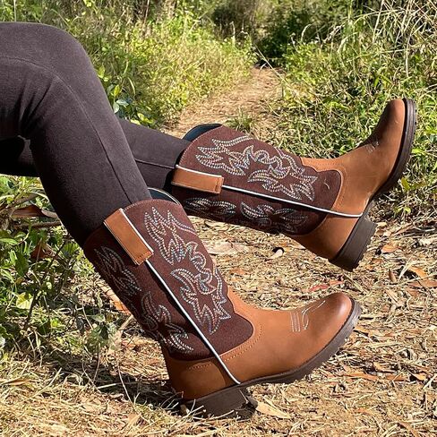 SheSole Ladies Western Cowboy Boots for Women Slip Resistant Cowgirl Work Boots Wide Calf Round Toe in Saudi Arabia