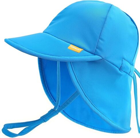 Furtalk Baby Sun Hat Summer Beach Hat Upf 50+ قابلة للتعديل لينة الطفل قبعة السباحة مع رفرف الرقبة in Kuwait