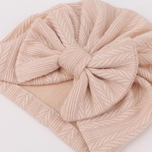Newborn Baby Girl Hats with Bow Cotton Toddler Infant Beanie Cap Newborn Hospital Hats for Baby Girl Kid in Saudi Arabia