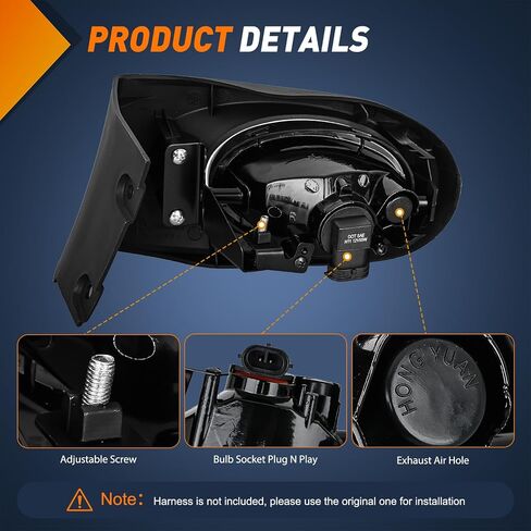 مجموعة مصابيح الضباب Nilight متوافقة مع 2013-2015 Accord Civic 2016-2018 Pilot 2014-2017 Compass 2013-2015 Crosstour CR-V Chrysler 2017-2018 JEEP Cherokee 2010-2018 RDX TSX TL ILX، ضمان لمدة عامين in Kuwait